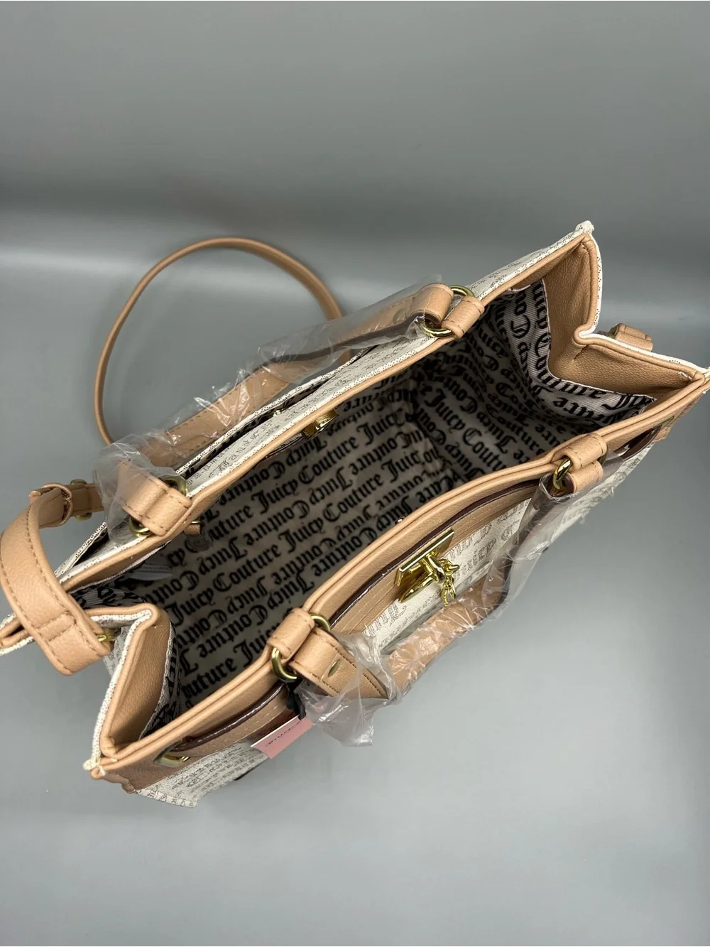 Juicy couture under lock & key satchel purse